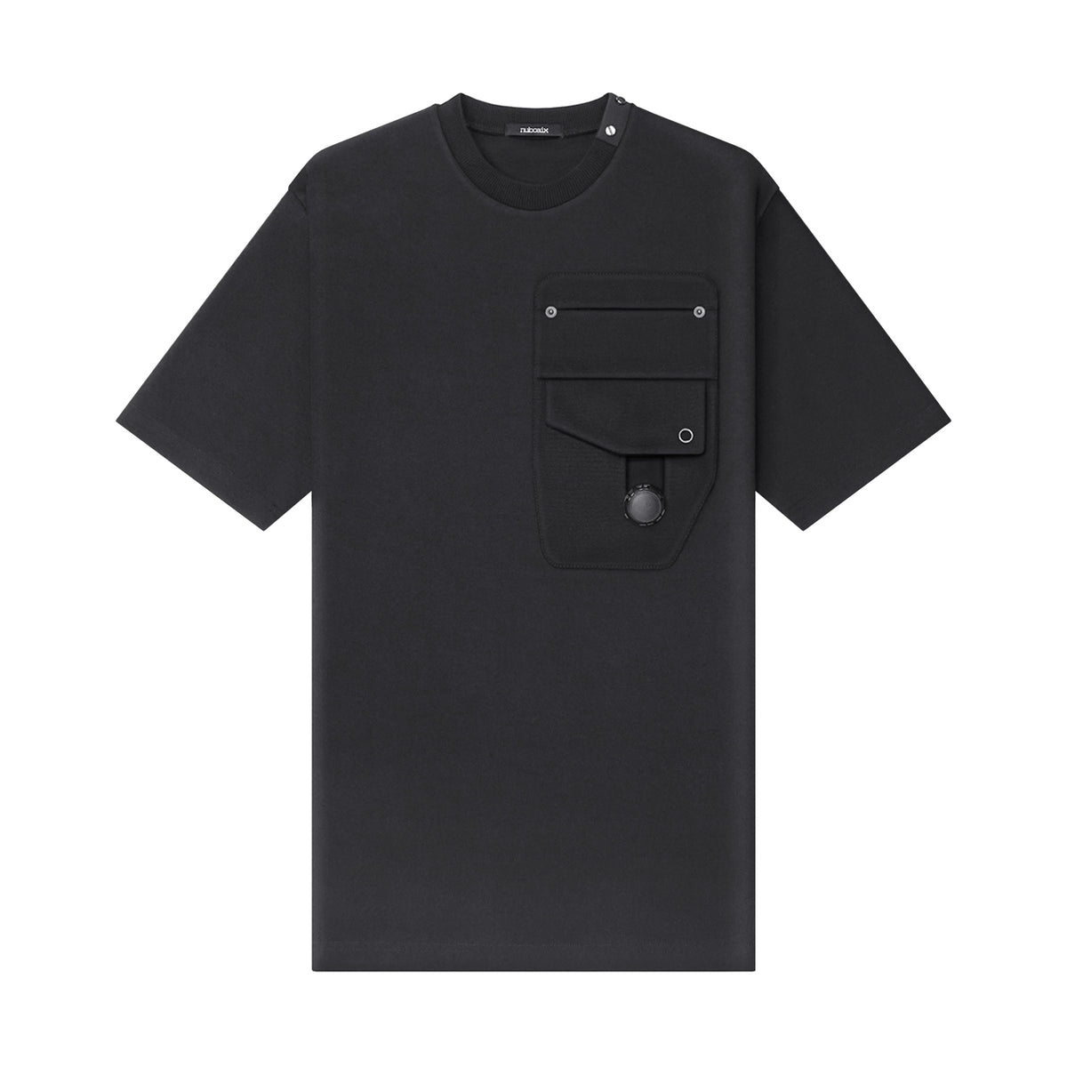 Patch Pocket with Face Mask Tee [Black]