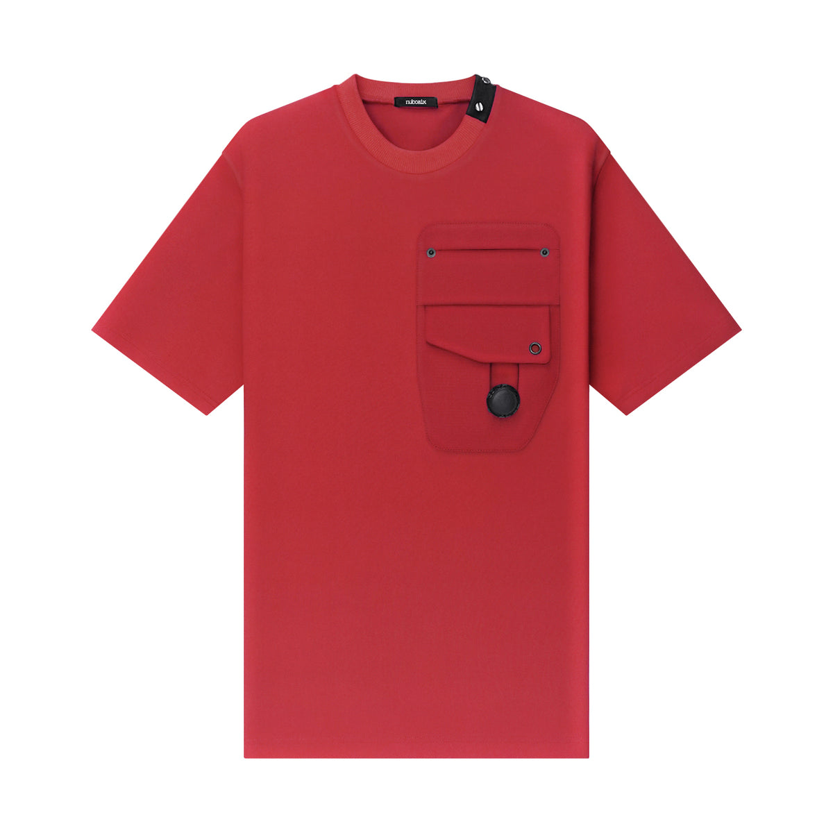 Patch Pocket with Face Mask Tee [Red]