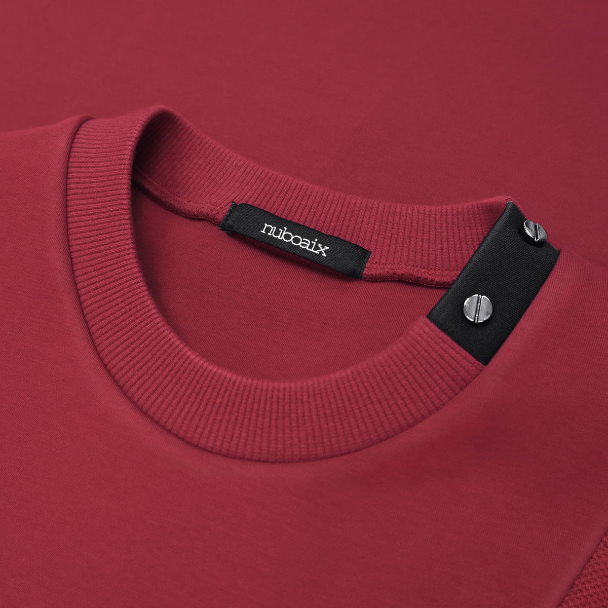 Mixed Material Pocket Tee [Red]