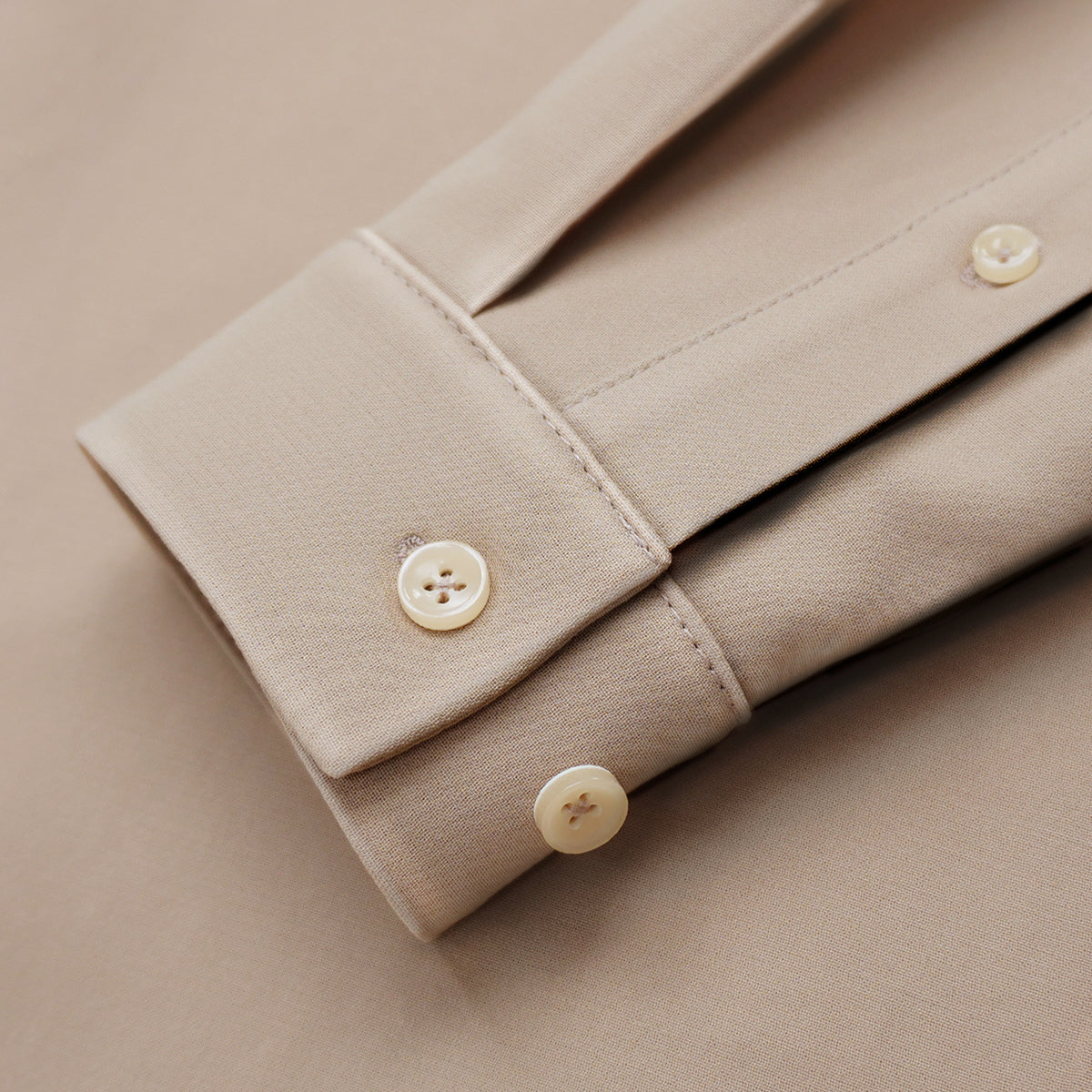 Dual Pocket Long Sleeve Shirt [Beige]